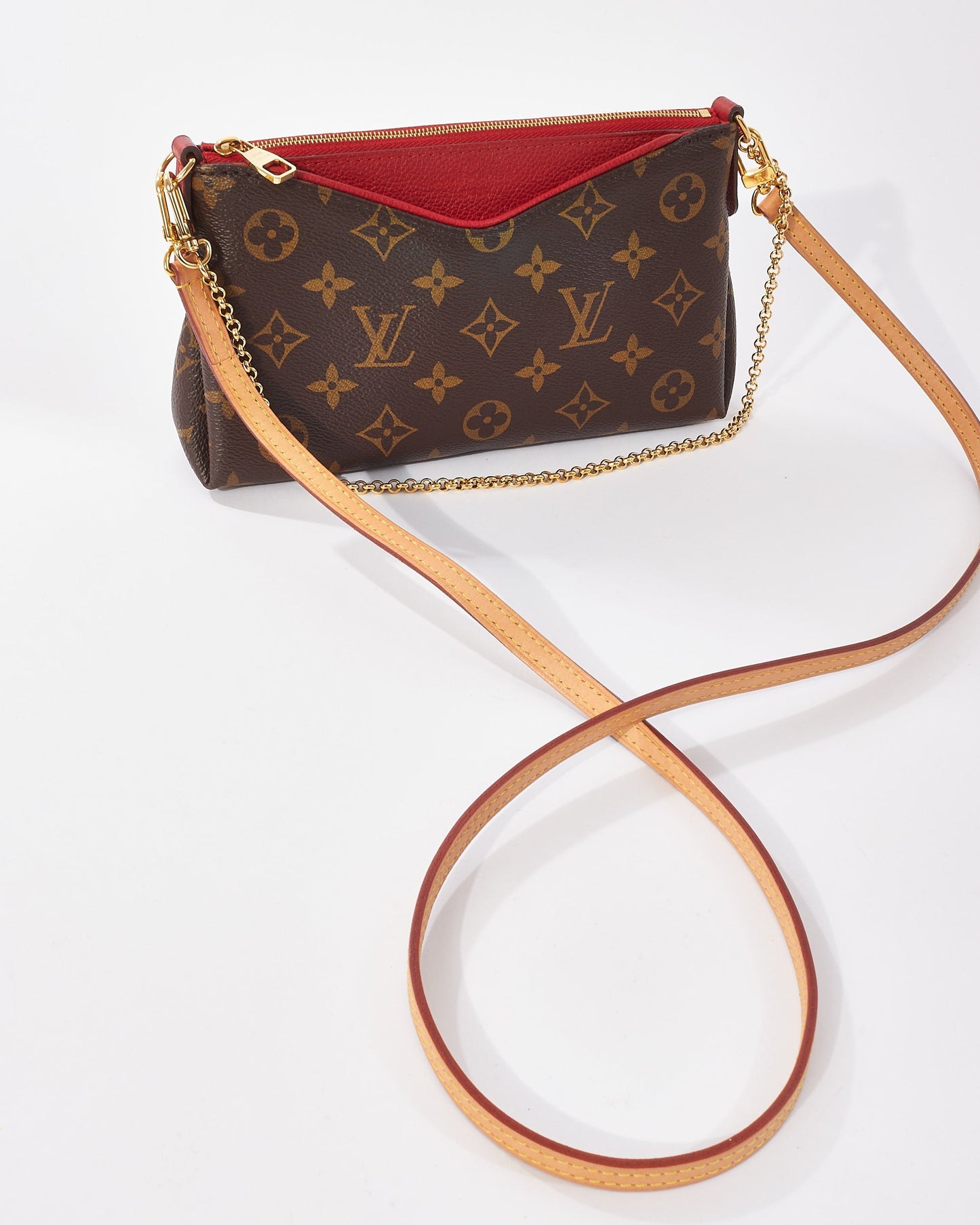 Louis Vuitton Red Monogram Canvas Pallas Crossbody Bag