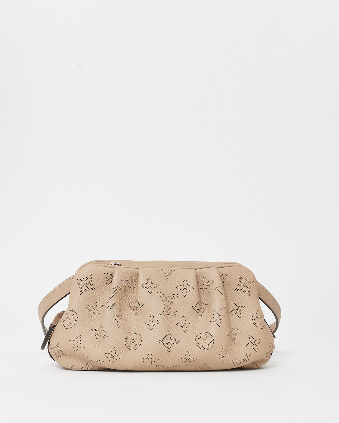 Louis Vuitton Taupe Mahina Leather Mini Scala Pouch