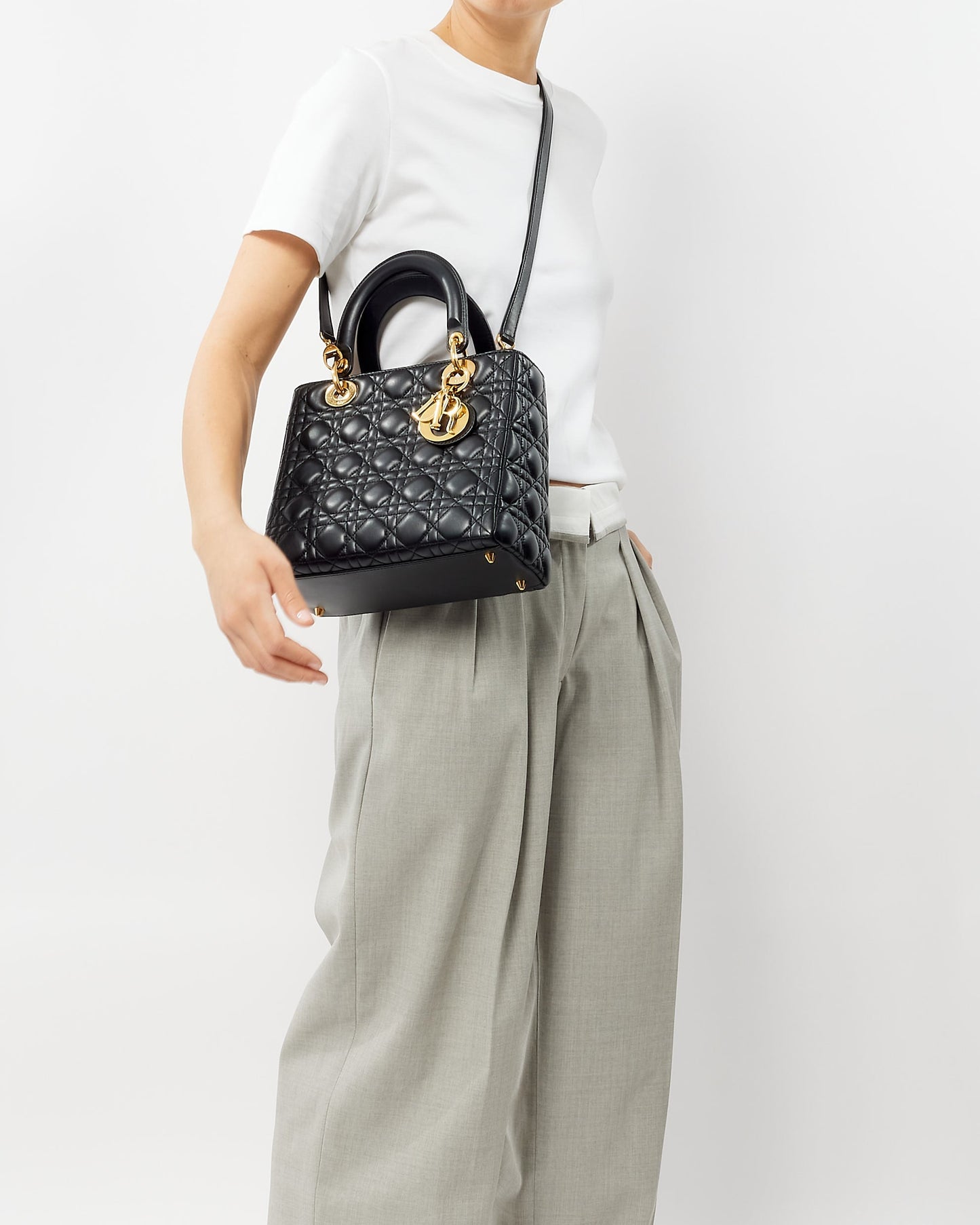 Dior Lady Dior Leather Handbag