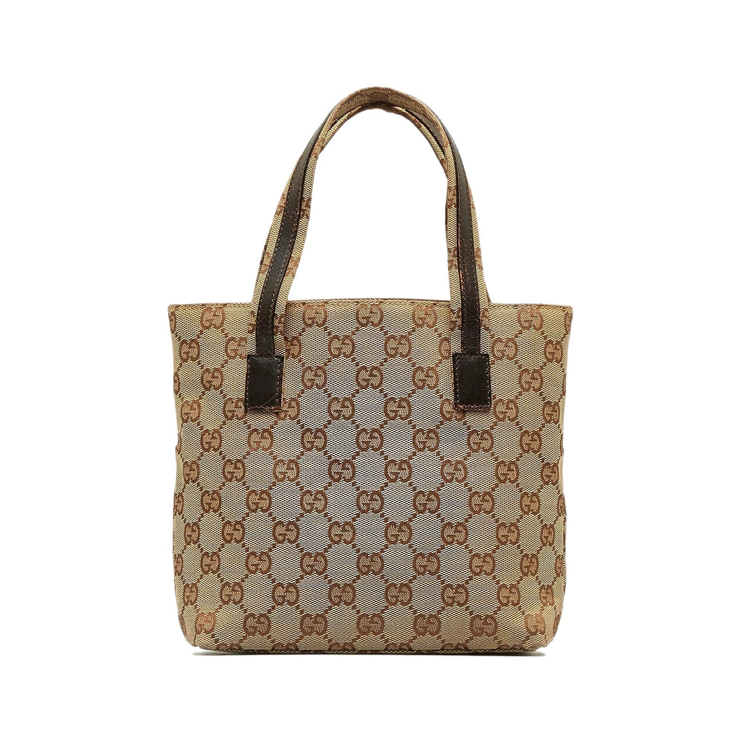 Gucci Leather Canvas Handbag