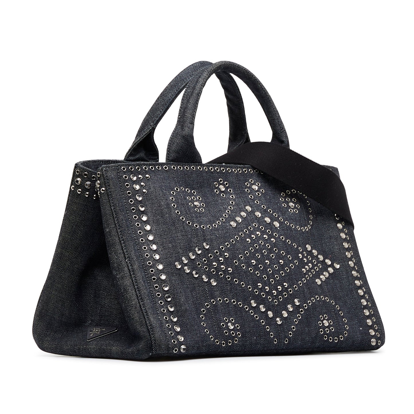 Prada Canapa Jeweled Satchel