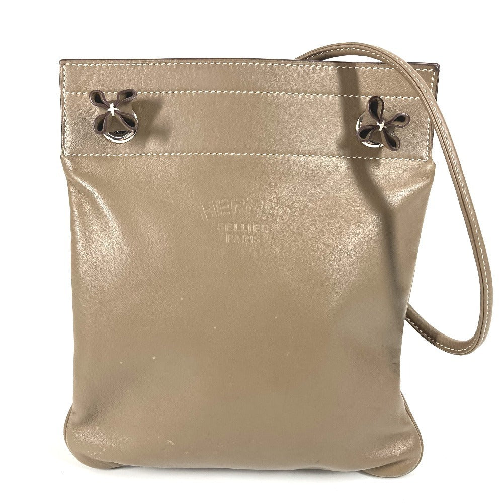 HERMES Shoulder Bag leather gray Sac Aline Mini Sac Aline Mini