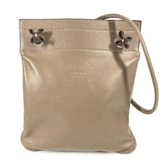 HERMES Shoulder Bag leather gray Sac Aline Mini Sac Aline Mini