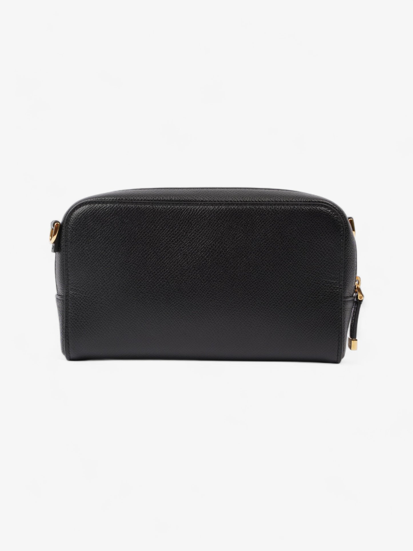 Christian Dior Caro Double Pouch Bag Black Leather