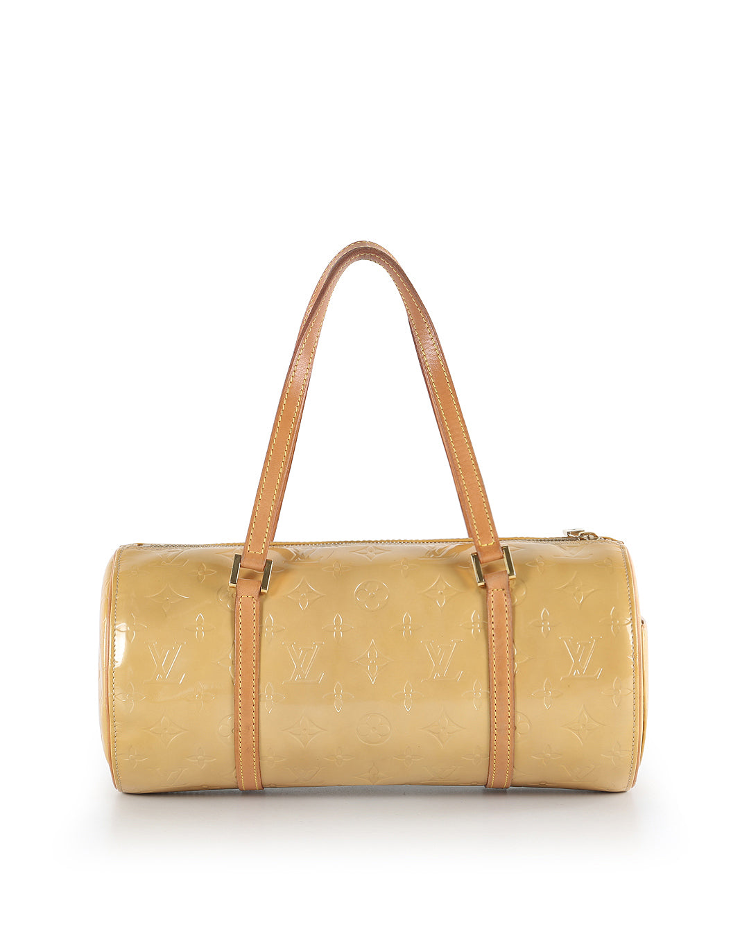 LOUIS VUITTON Yellow Monogram Vernis Papillon 30 Bedford Bag