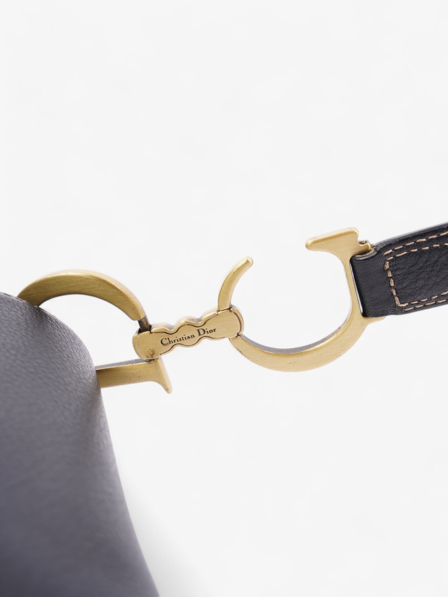 Christian Dior Saddle Bag Black Calfskin Leather