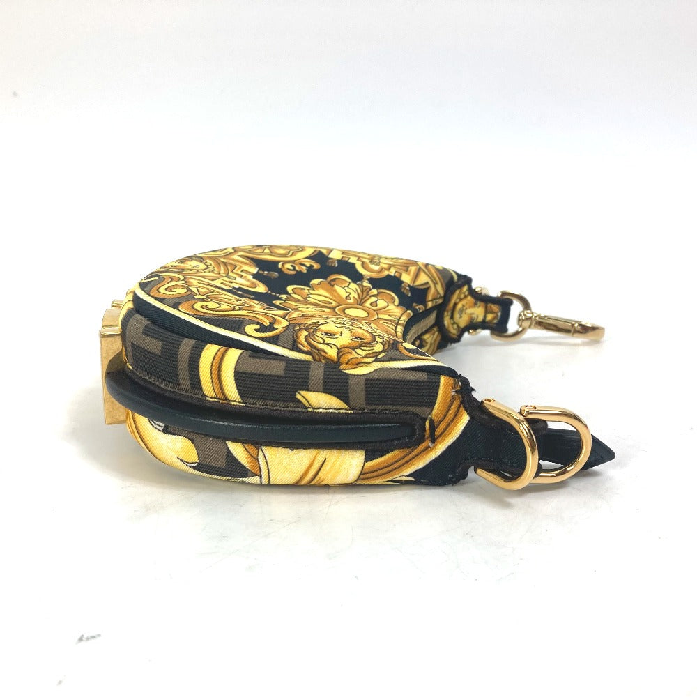 FENDI Handbag 7AS089 Nylon / leather yellow Nano Fendigraphy Fendace FENDACE Women