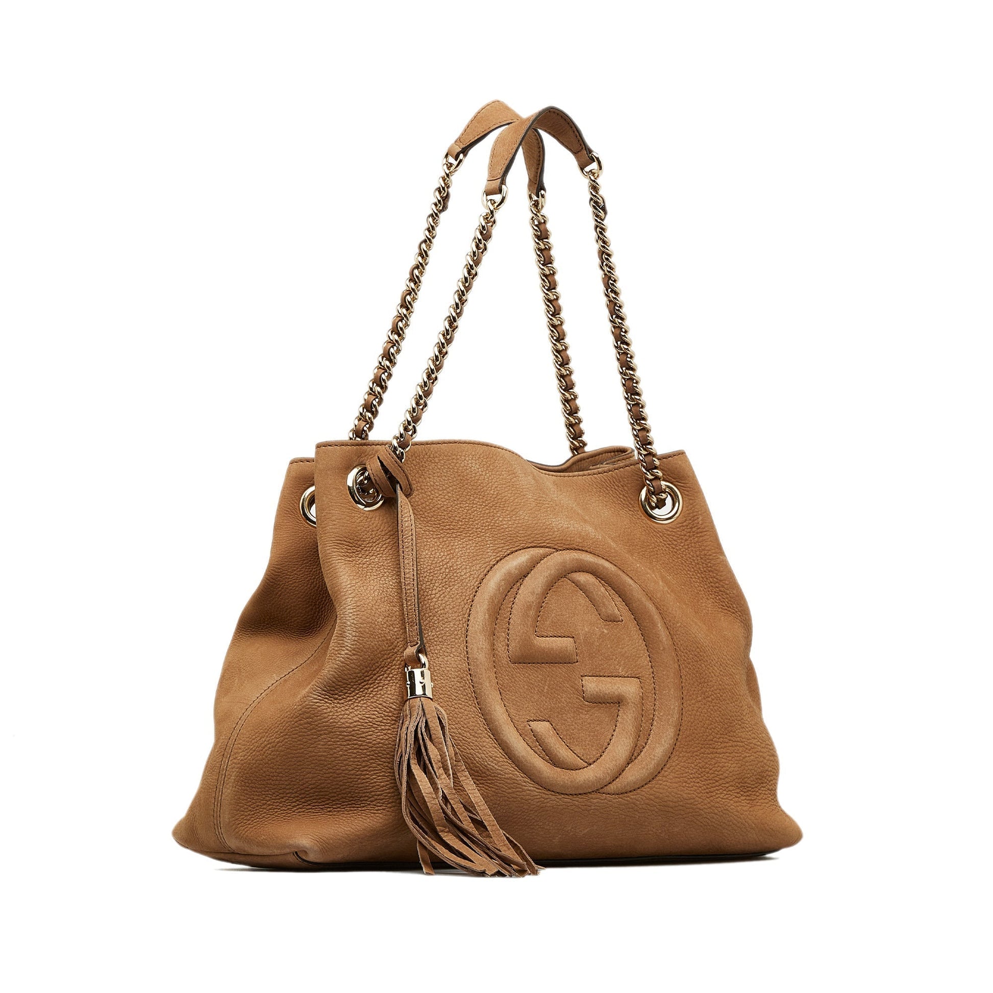 Gucci Soho Tan Leather Chain Tote