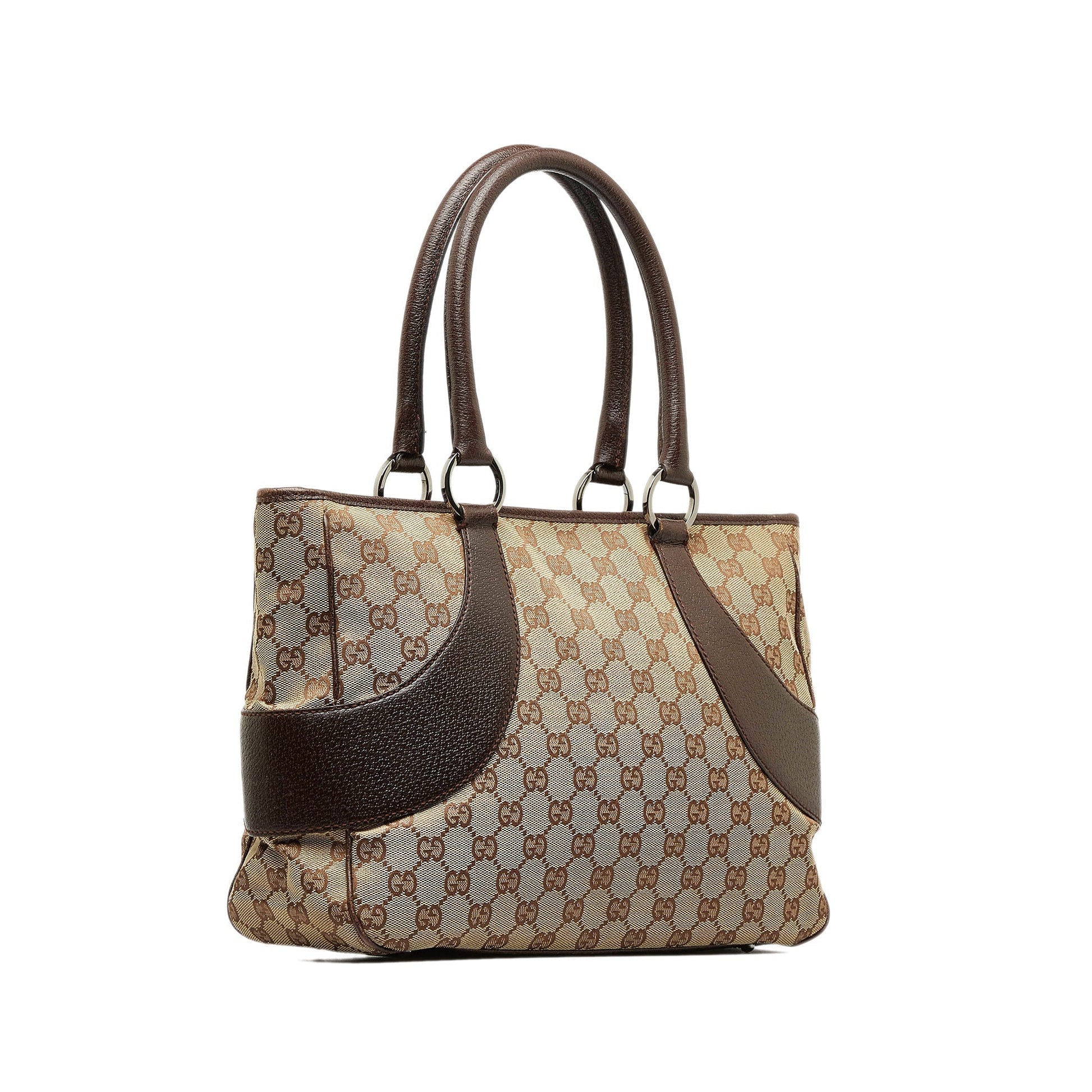 Gucci Leather Canvas Tote