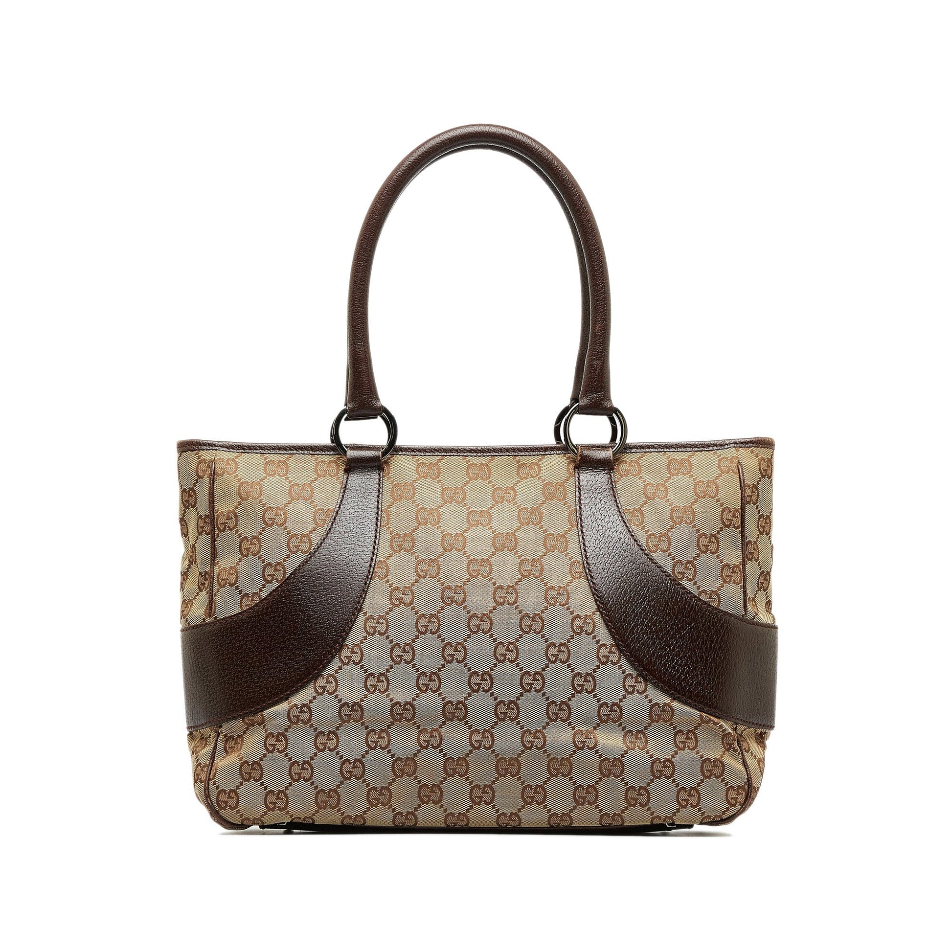 Gucci Leather Canvas Tote