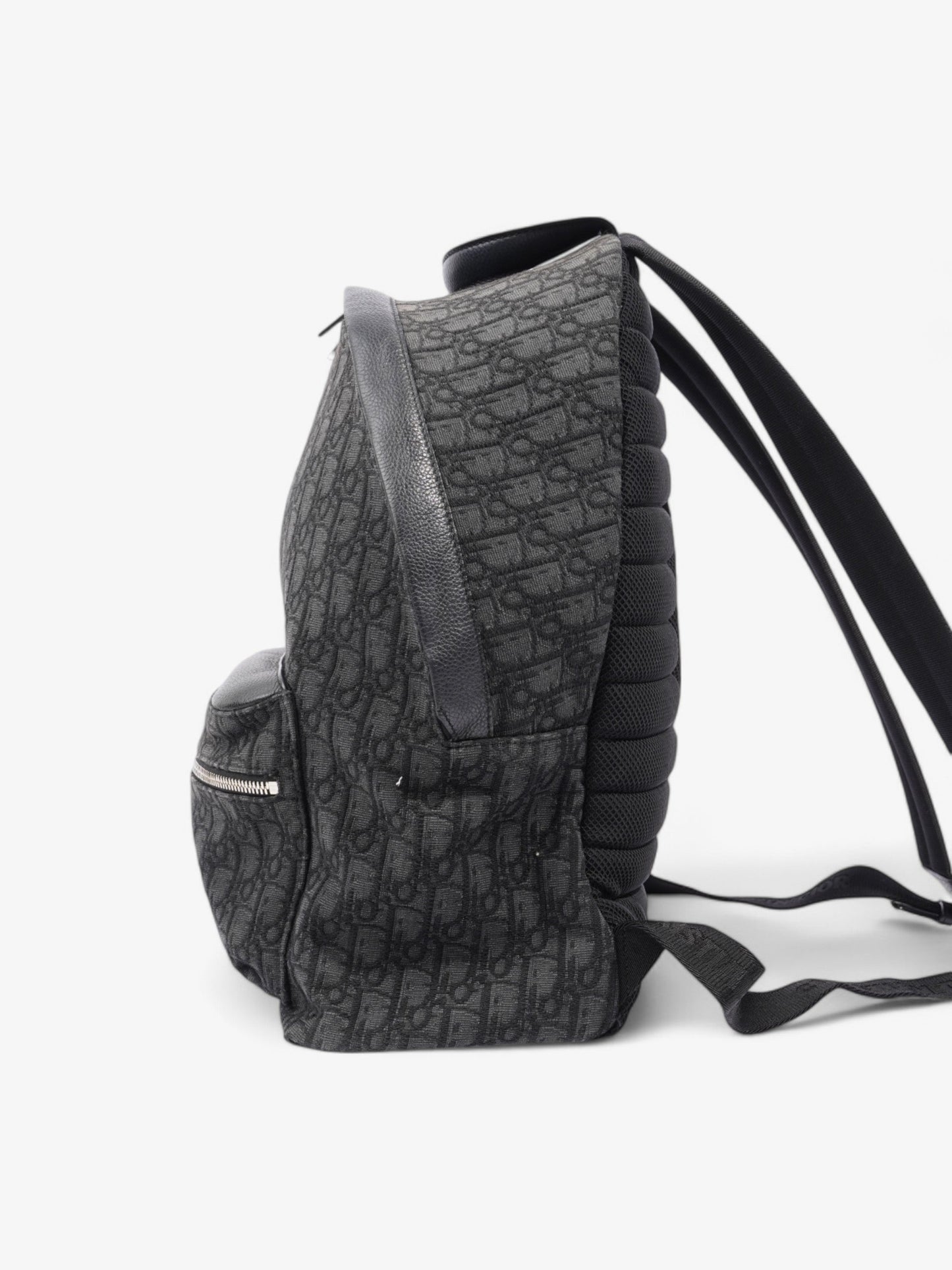 Christian Dior Trotter Backpack Black Oblique Canvas