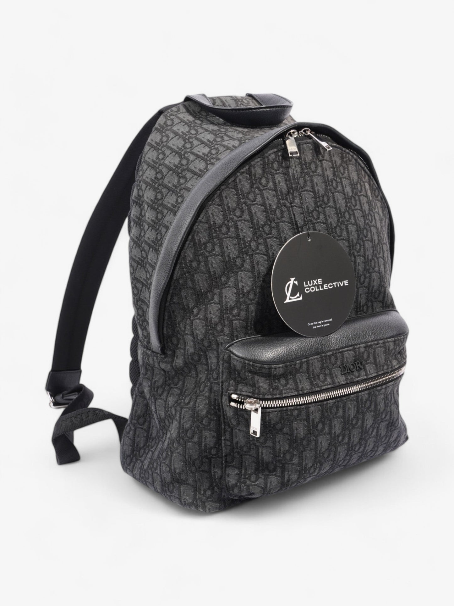 Christian Dior Trotter Backpack Black Oblique Canvas