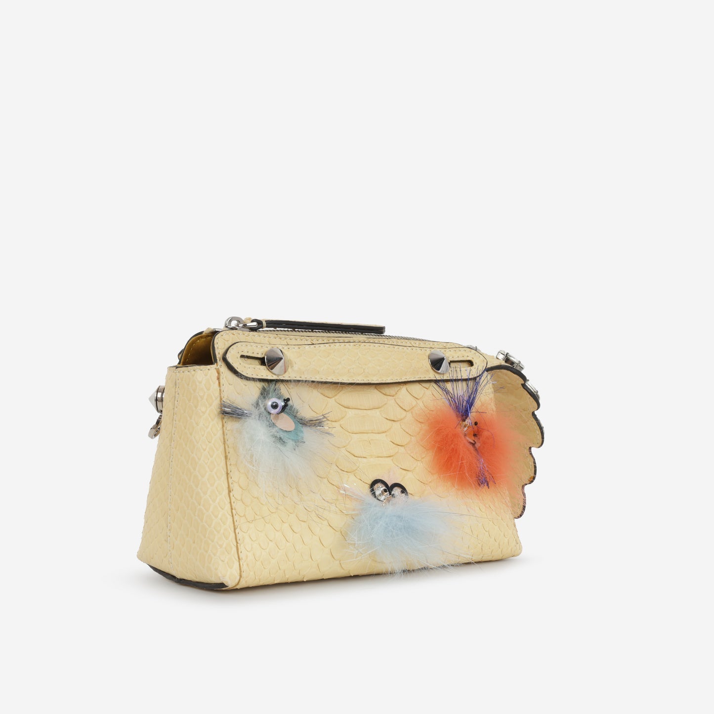 Fendi Fendi - Mini By The Way - Embellished Baby Yellow Python SHW