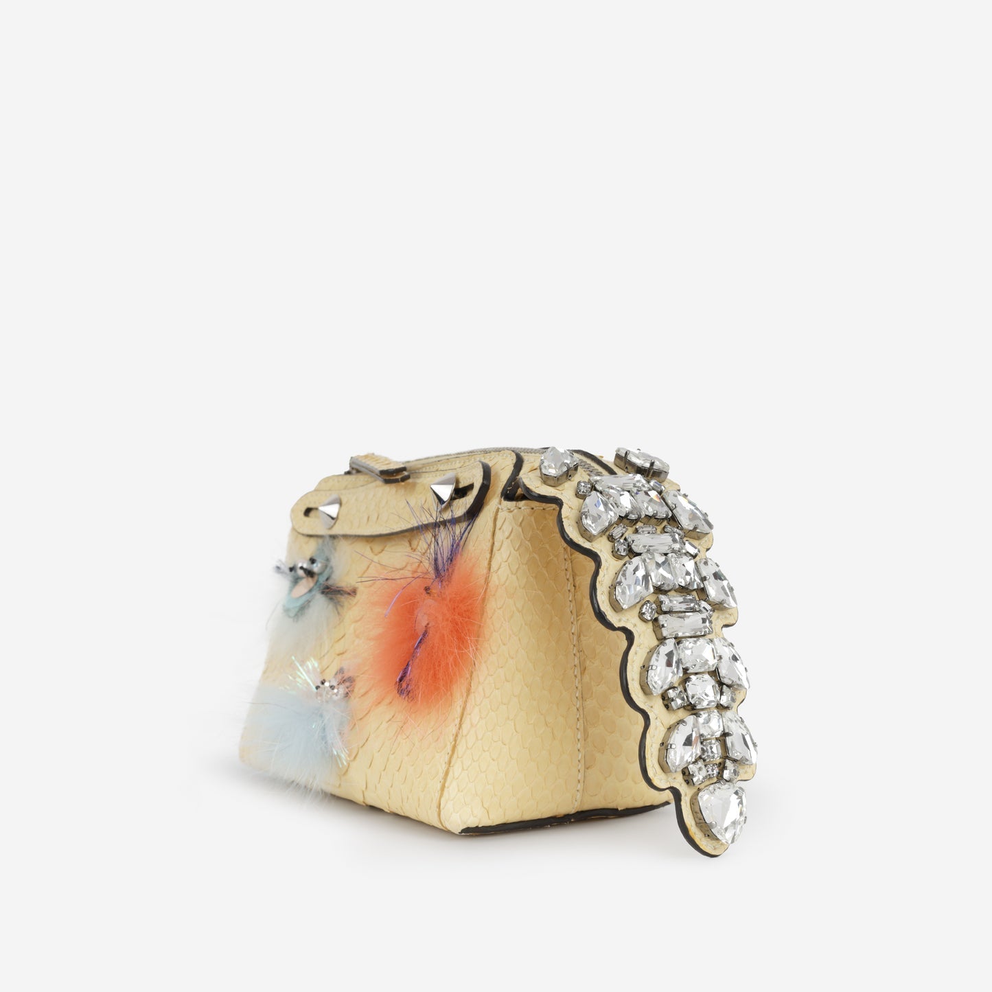 Fendi Fendi - Mini By The Way - Embellished Baby Yellow Python SHW