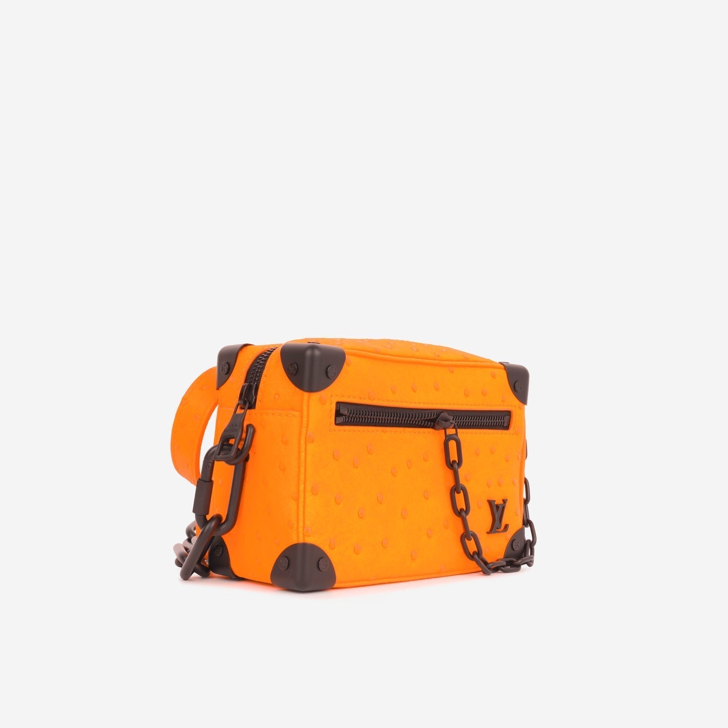 Louis Vuitton Louis Vuitton - Mini Soft Trunk - Neon Orange Ostrich BHW