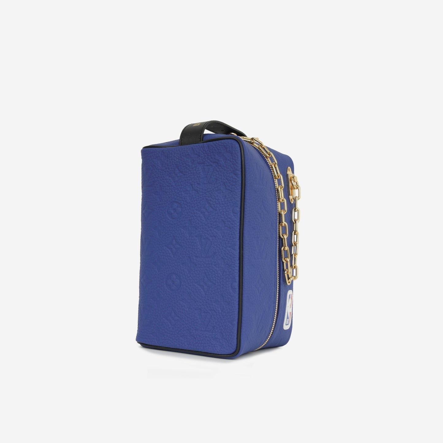 Louis Vuitton - LVxNBA Cloakroom Dopp Kit Bag - Electric Blue Monogram Embossed GHW