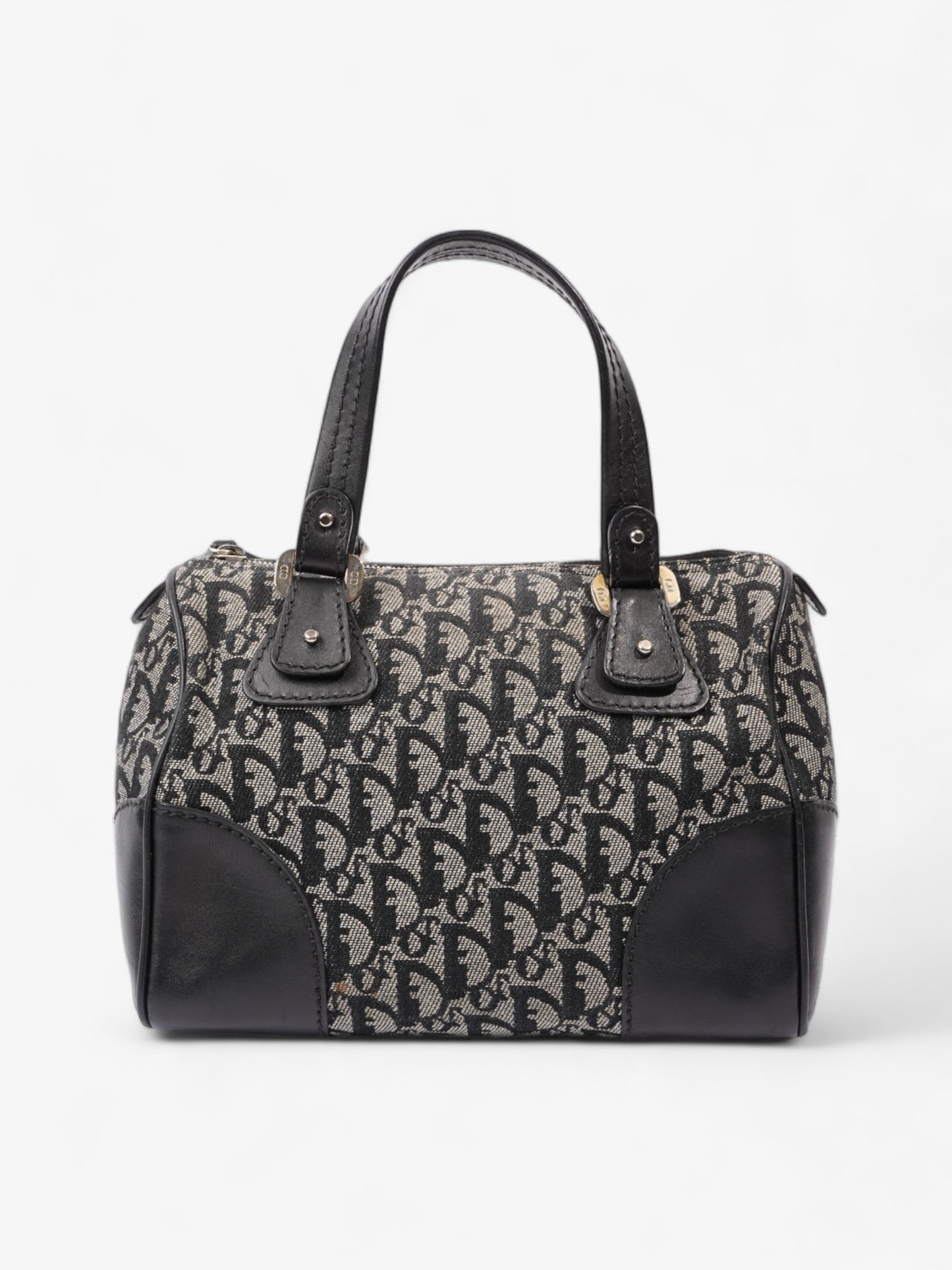 Christian Dior Boston Black Diorissimo Canvas Small