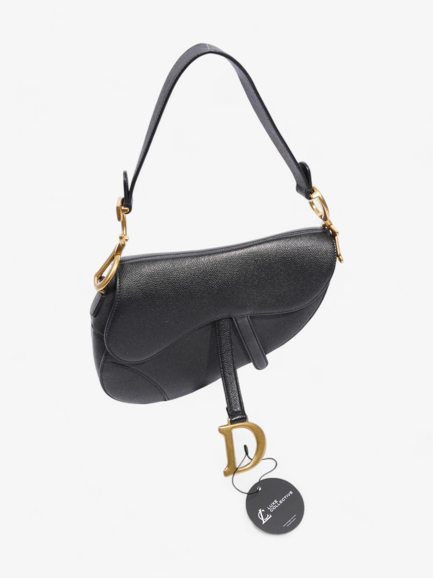 Christian Dior Saddle Bag Black Calfskin Leather