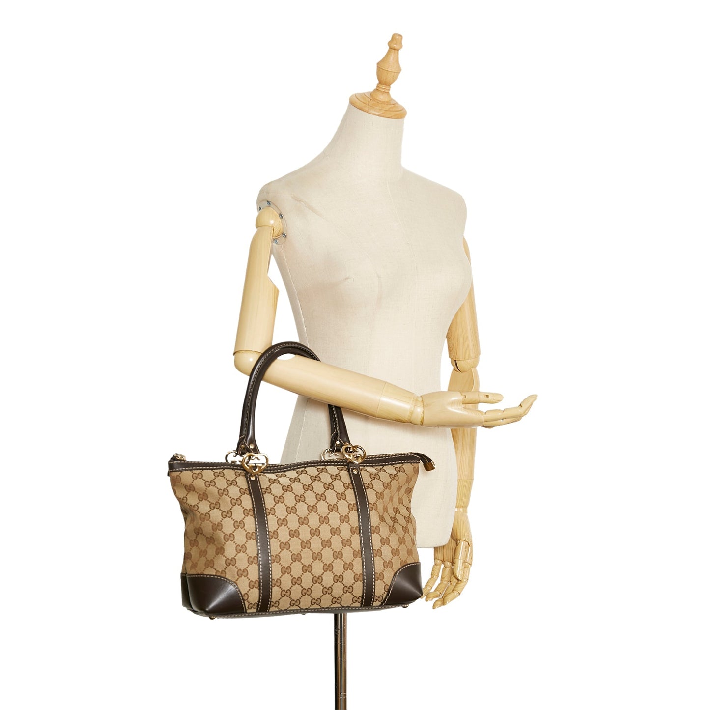 Gucci Leather Canvas Tote Style 38