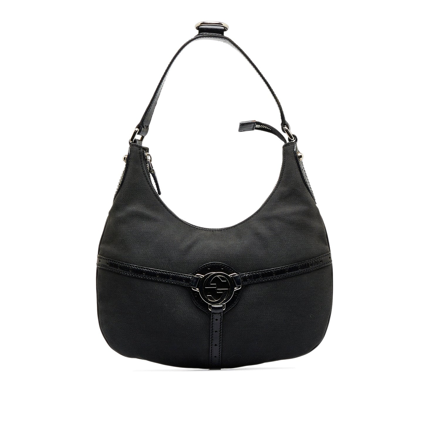 Gucci Leather Canvas Shoulder Bag