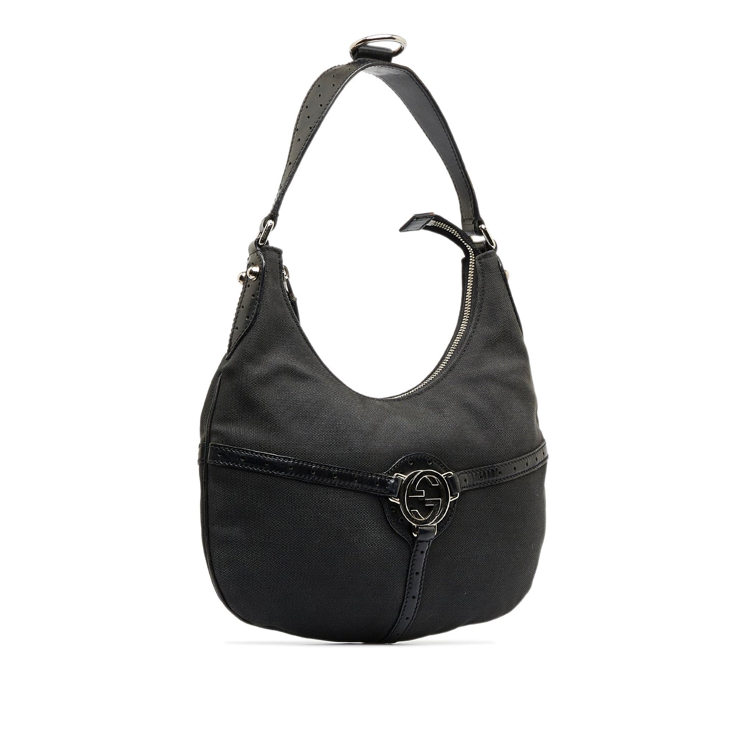 Gucci Leather Canvas Shoulder Bag