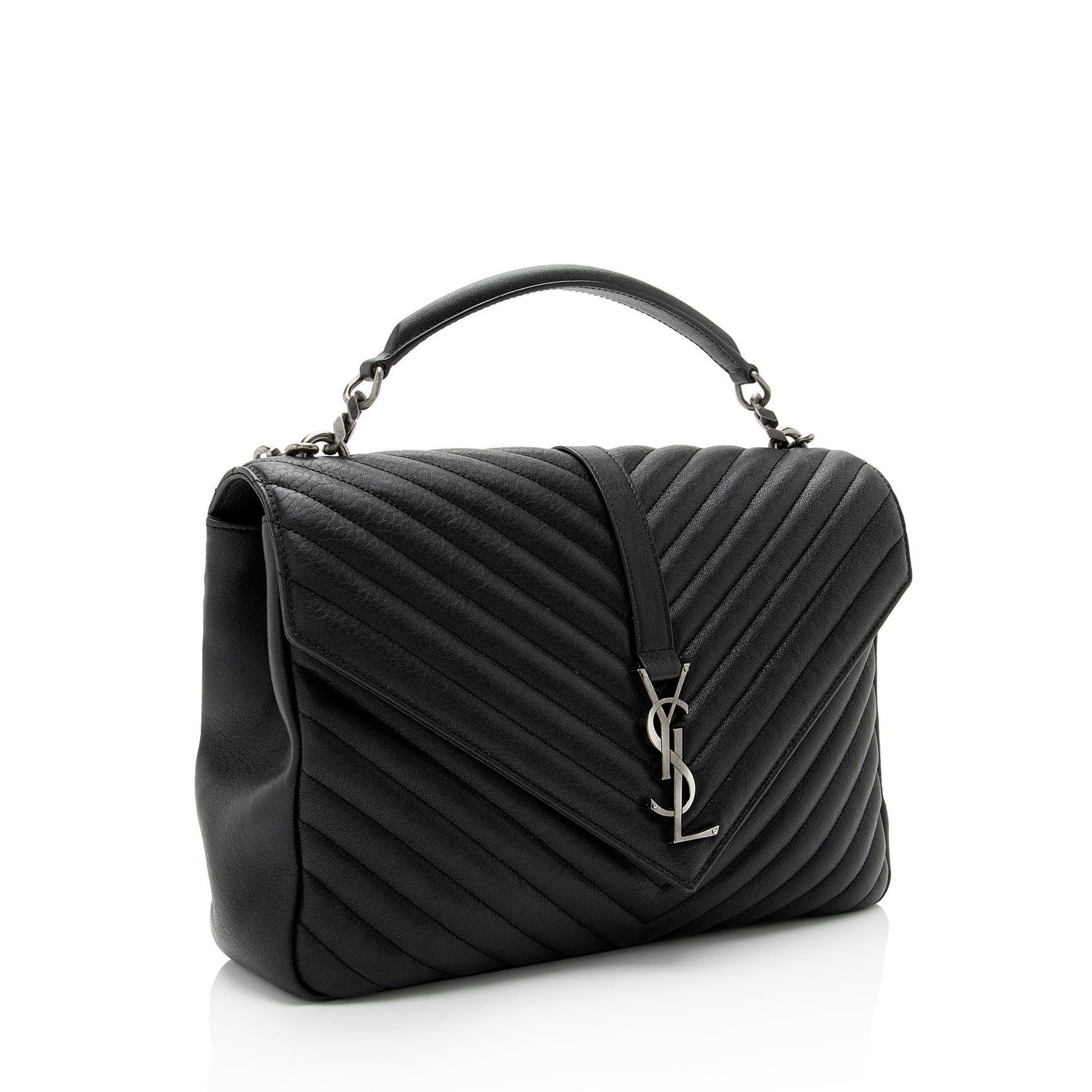 Luxury Saint Laurent Trending 2025 Matelasse Calfskin Monogram College Large Shoulder Bag (SHF-6MZ4bL)