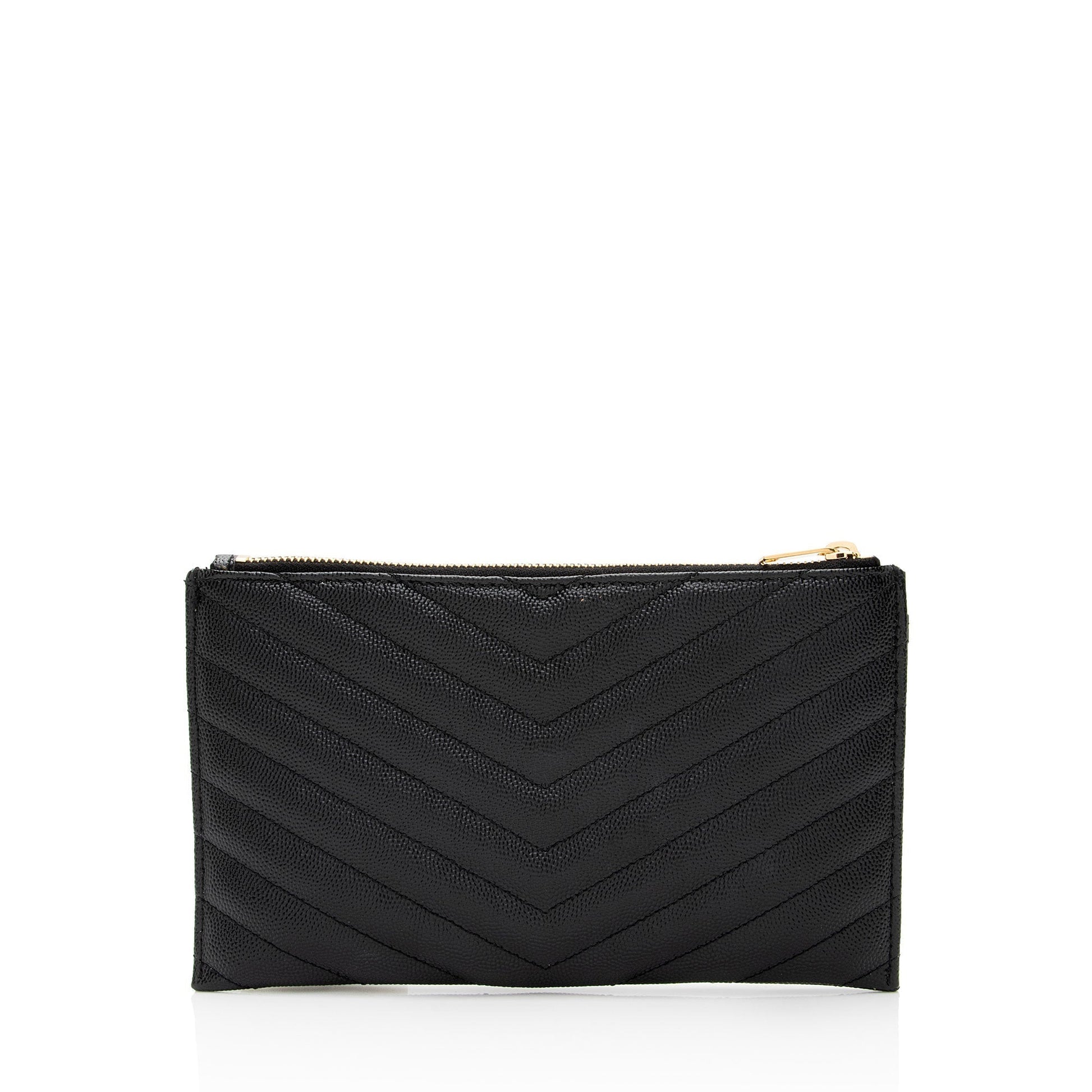 Luxury Saint Laurent Trending 2025 Matelasse Grain de Poudre Monogram Bill Pouch (SHF-ikSGxC)