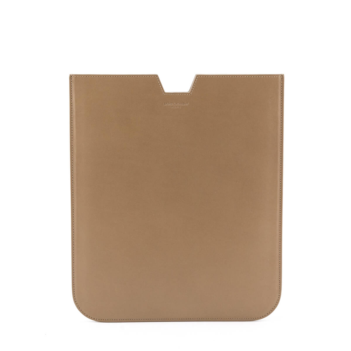Luxury Saint Laurent Trending 2026 Beige Smooth Calfskin iPad Case