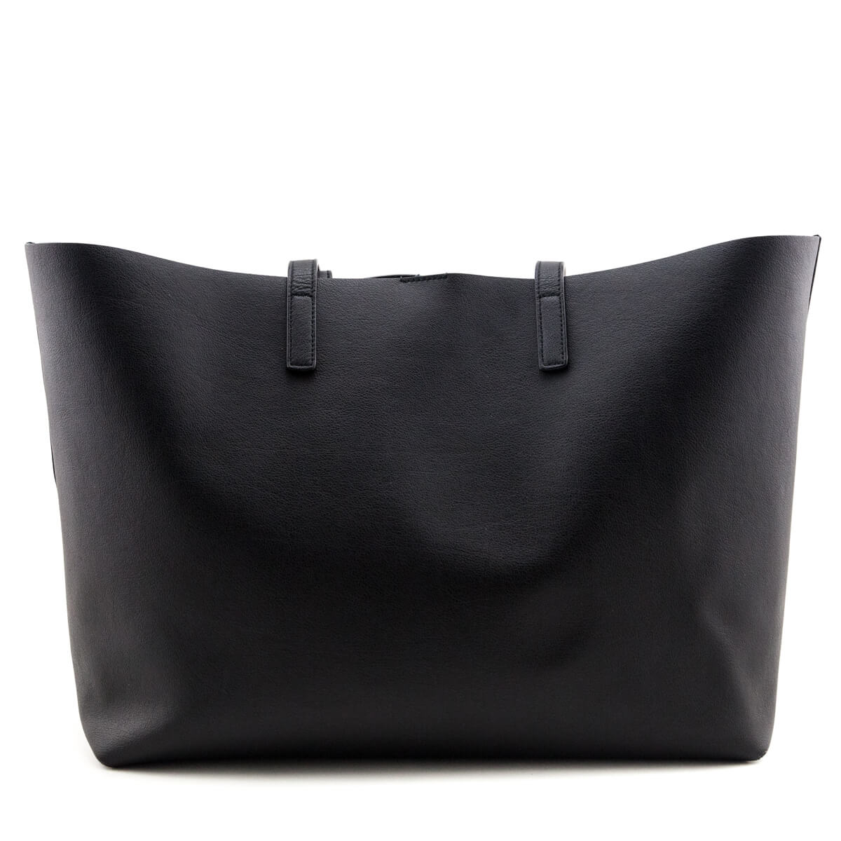 Luxury Saint Laurent Trending 2025 Black Calfskin Large Shopping Tote
