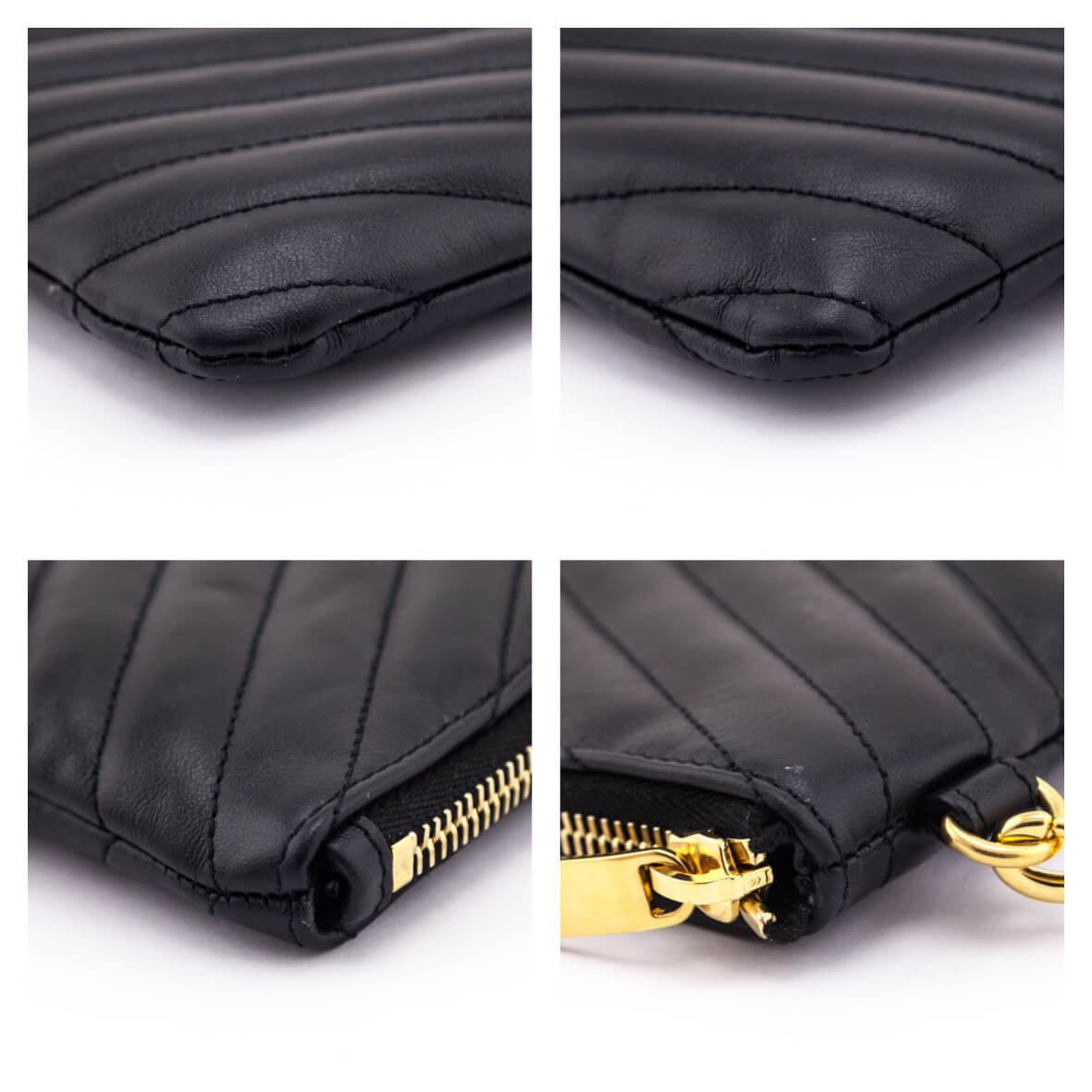 Luxury Saint Laurent Trending 2025 Black Calfskin Matelasse Cassandre Monogram A5 Pouch