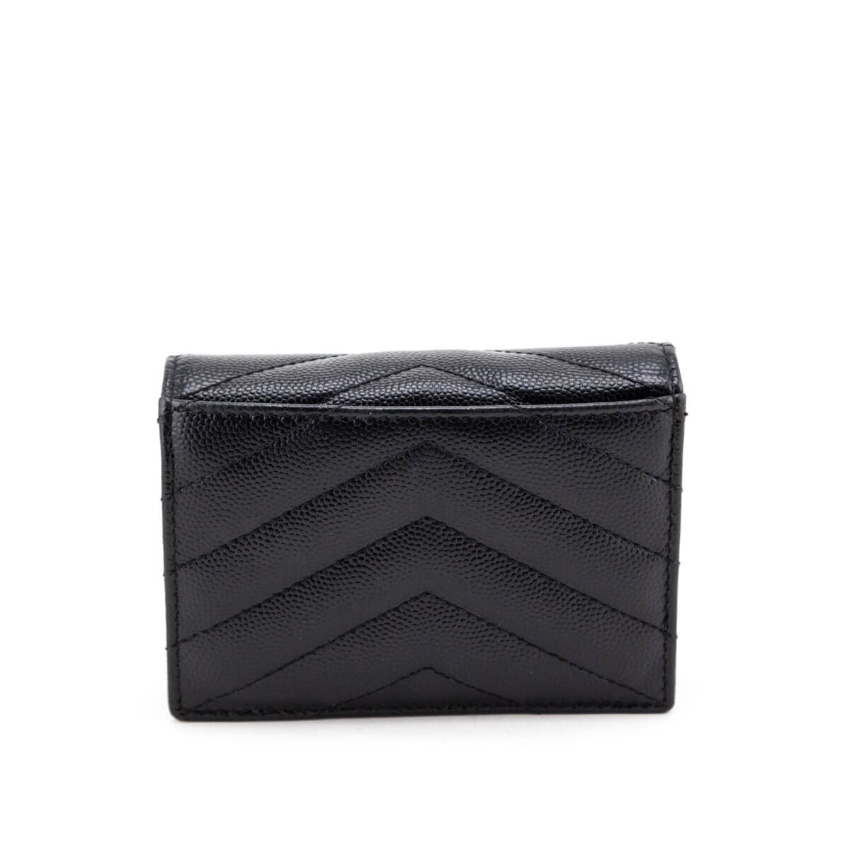Luxury Saint Laurent Trending 2026 Black Grain De Poudre Monogram Card Case