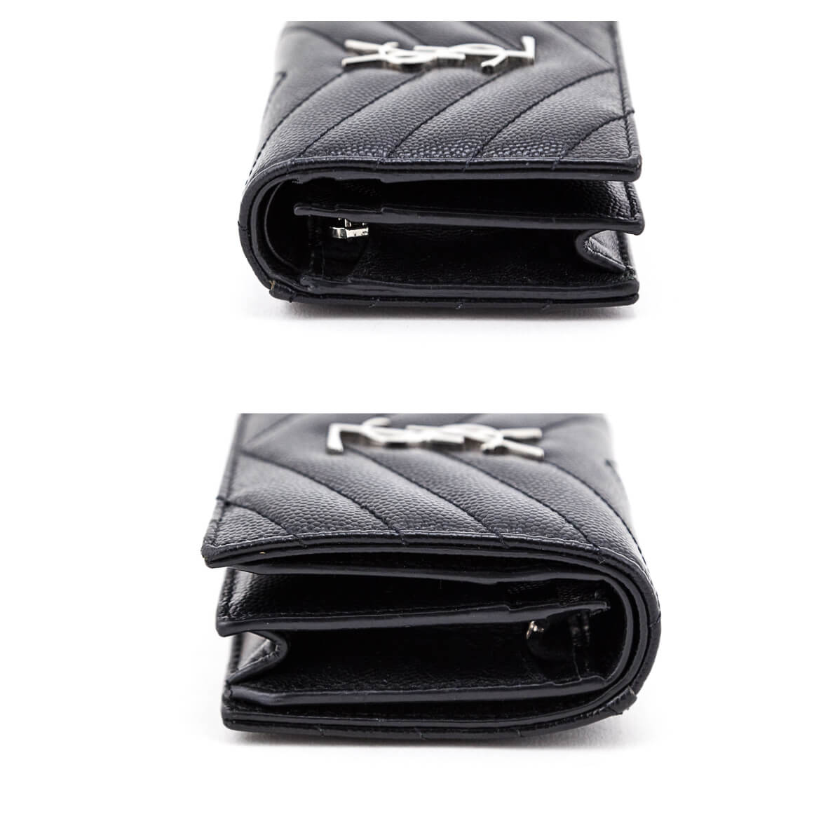 Luxury Saint Laurent Trending 2026 Black Grain De Poudre Monogram Card Case