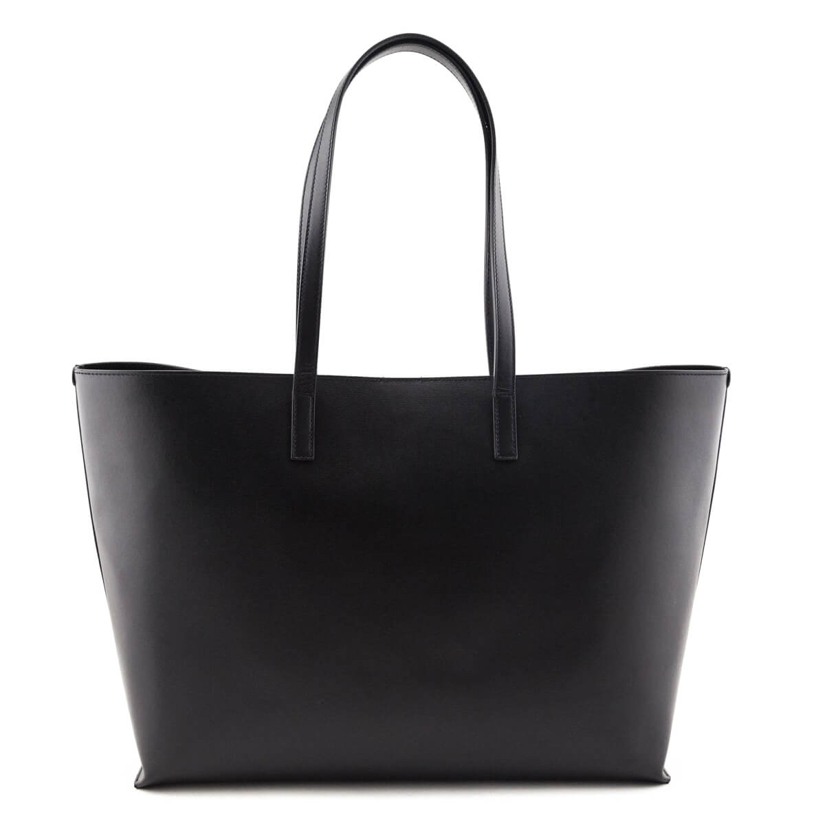 Luxury Saint Laurent Trending 2025 Black Perforated Leather E/W Shopper Tote