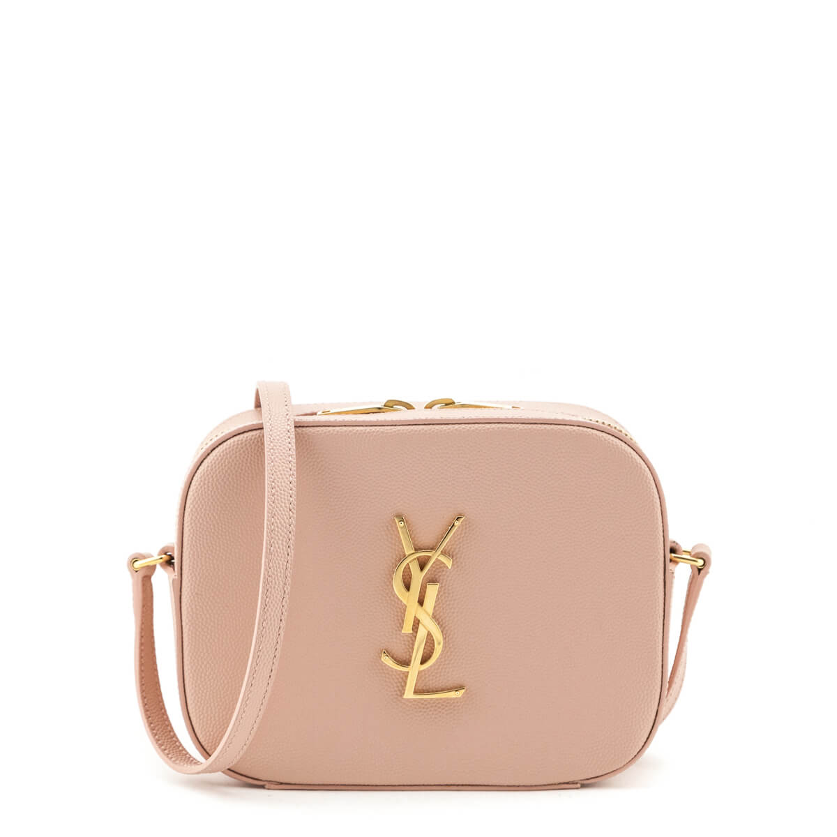 Luxury Saint Laurent Trending 2025 Blush Grain De Poudre Small Classic Monogram Camera Bag