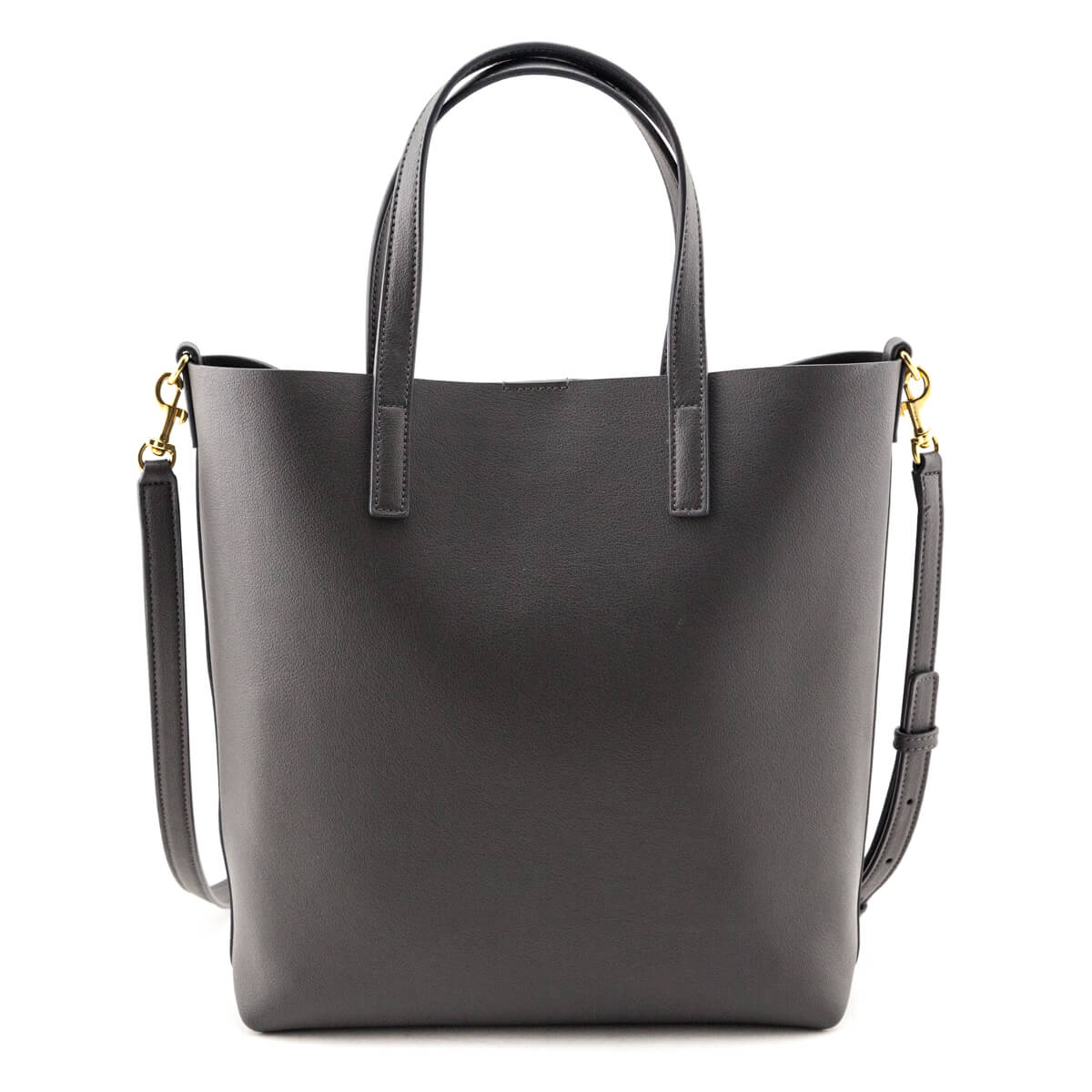 Luxury Saint Laurent Trending 2025 Gray Calfskin Toy Shopping Tote