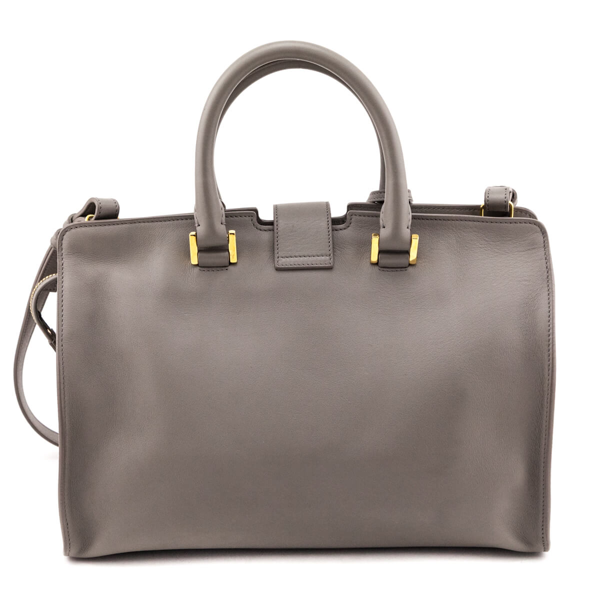 Luxury Saint Laurent Trending 2025 Gray Calfskin Small Monogram Cabas Bag