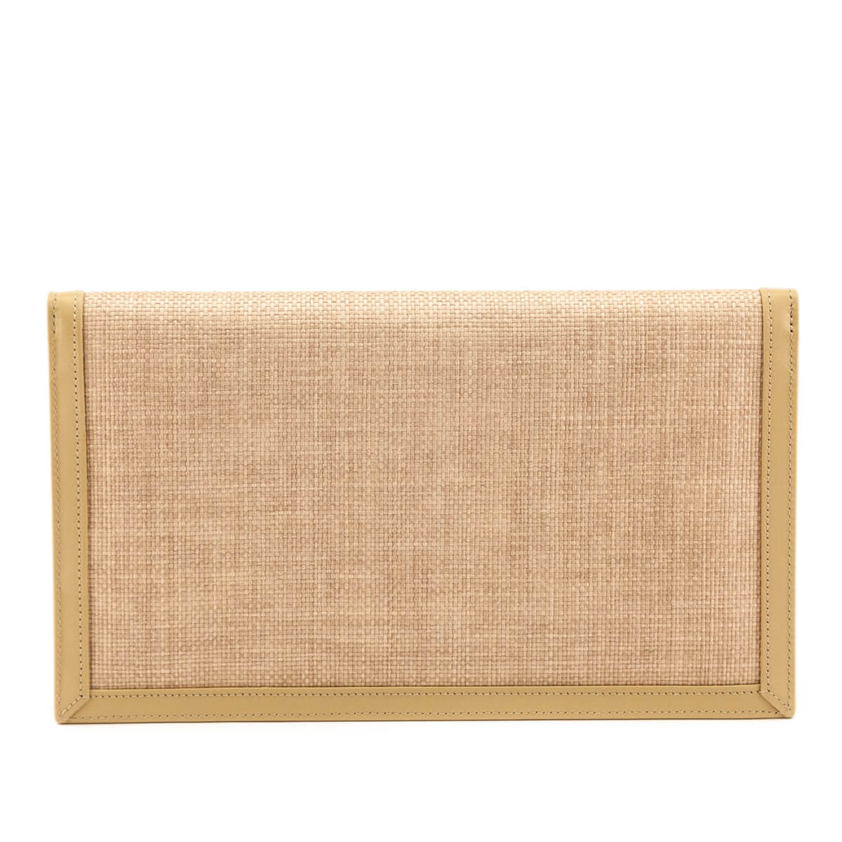 Luxury Saint Laurent Trending 2025 Natural Hay Blush Raffia Uptown Pouch