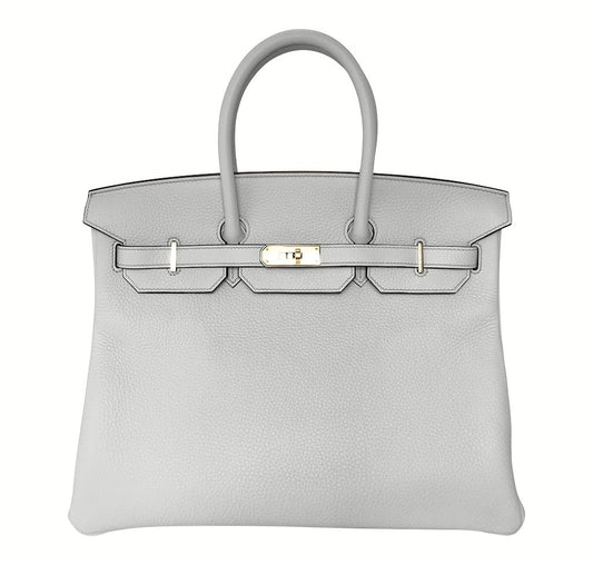 HermesBirkin 35 Bleu Pale Bag GHW