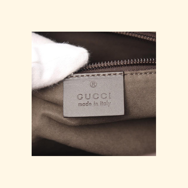 Gucci GG Supreme Brown Leather PVC Handbag