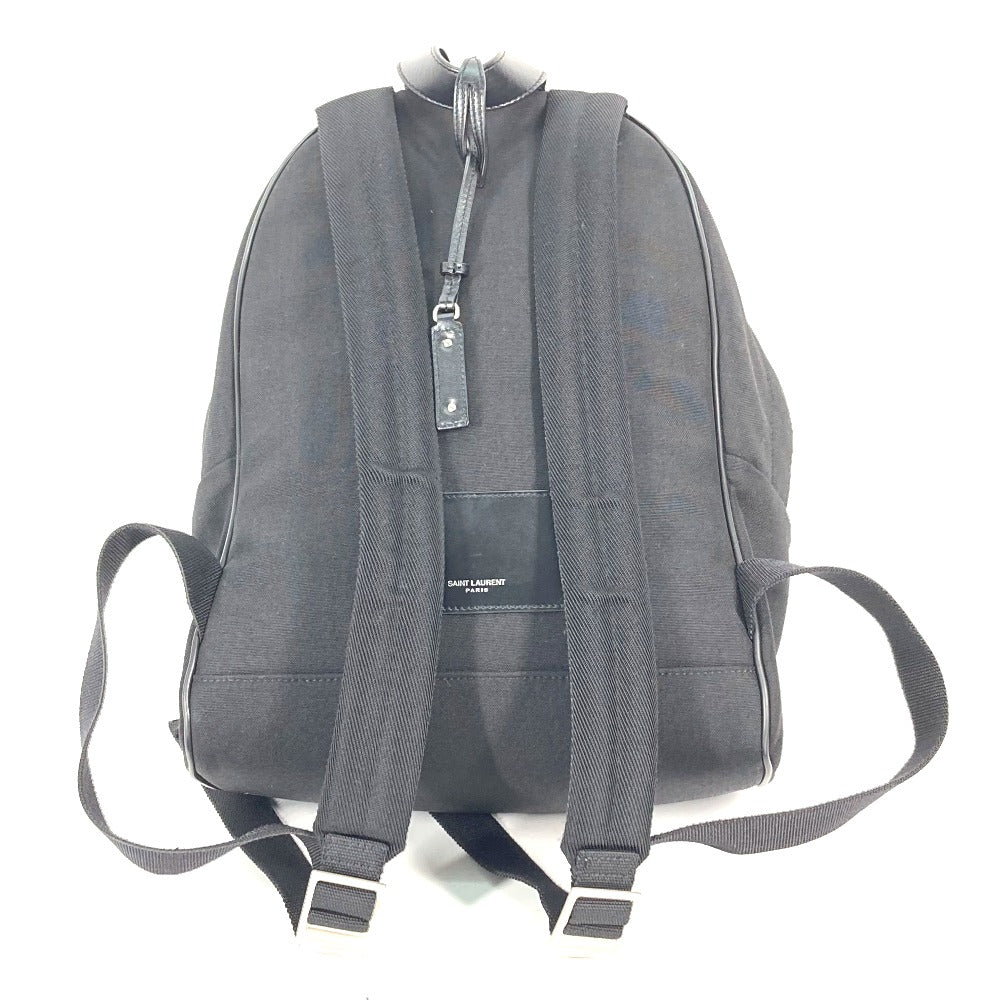 SAINT LAURENT PARIS Backpack 650617 Leather / canvas black Bag logo mens