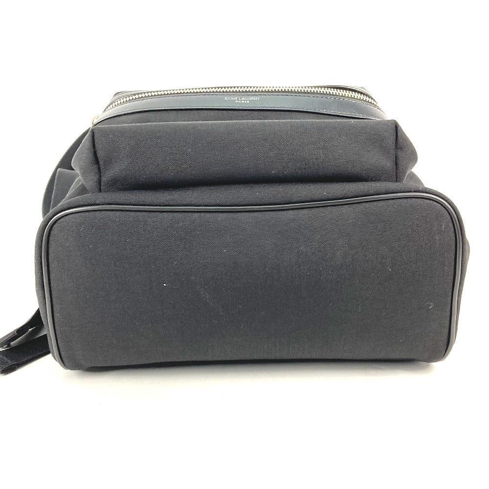 SAINT LAURENT PARIS Backpack 650617 Leather / canvas black Bag logo mens