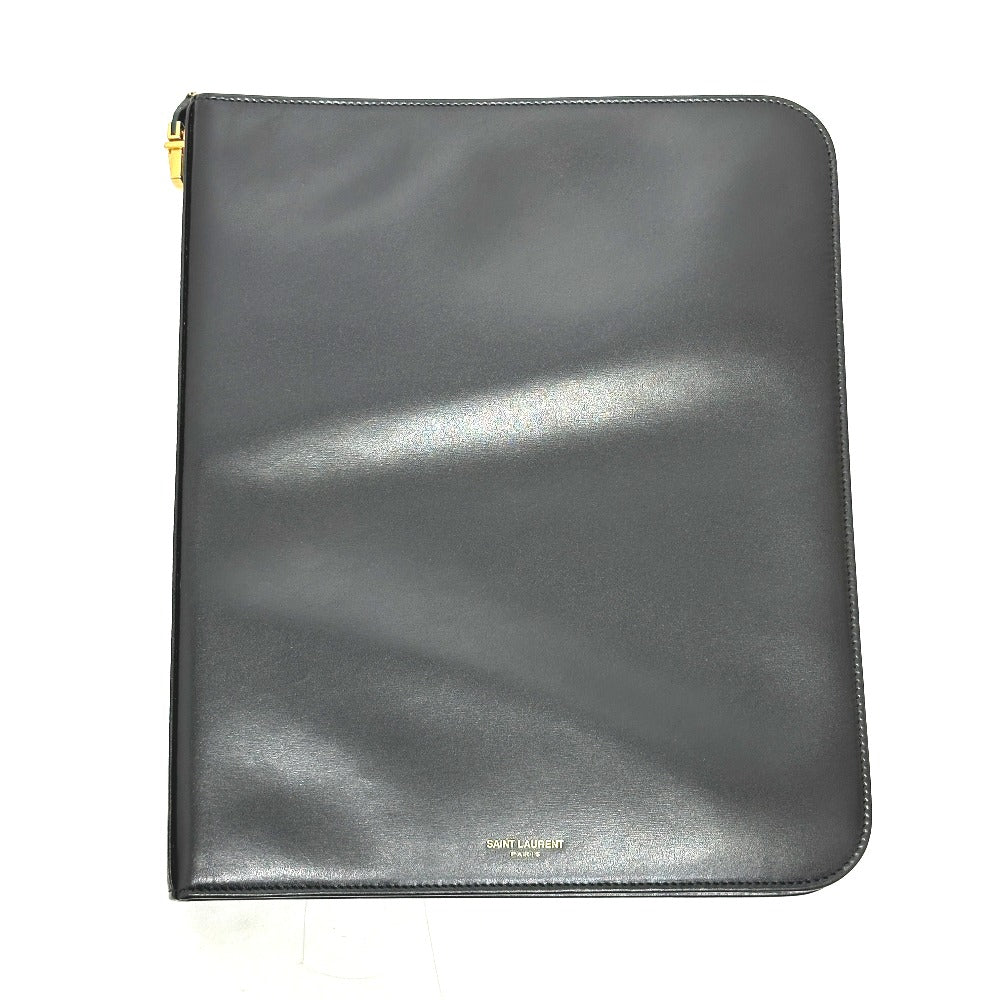 SAINT LAURENT PARIS iPad case 326604 leather black logo mens