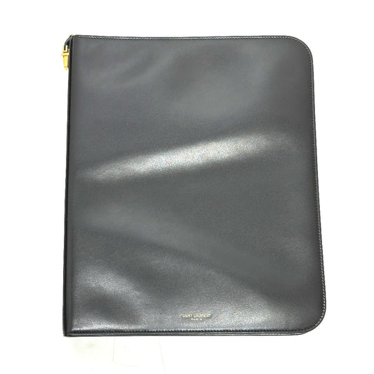 SAINT LAURENT PARIS iPad case 326604 leather black logo mens