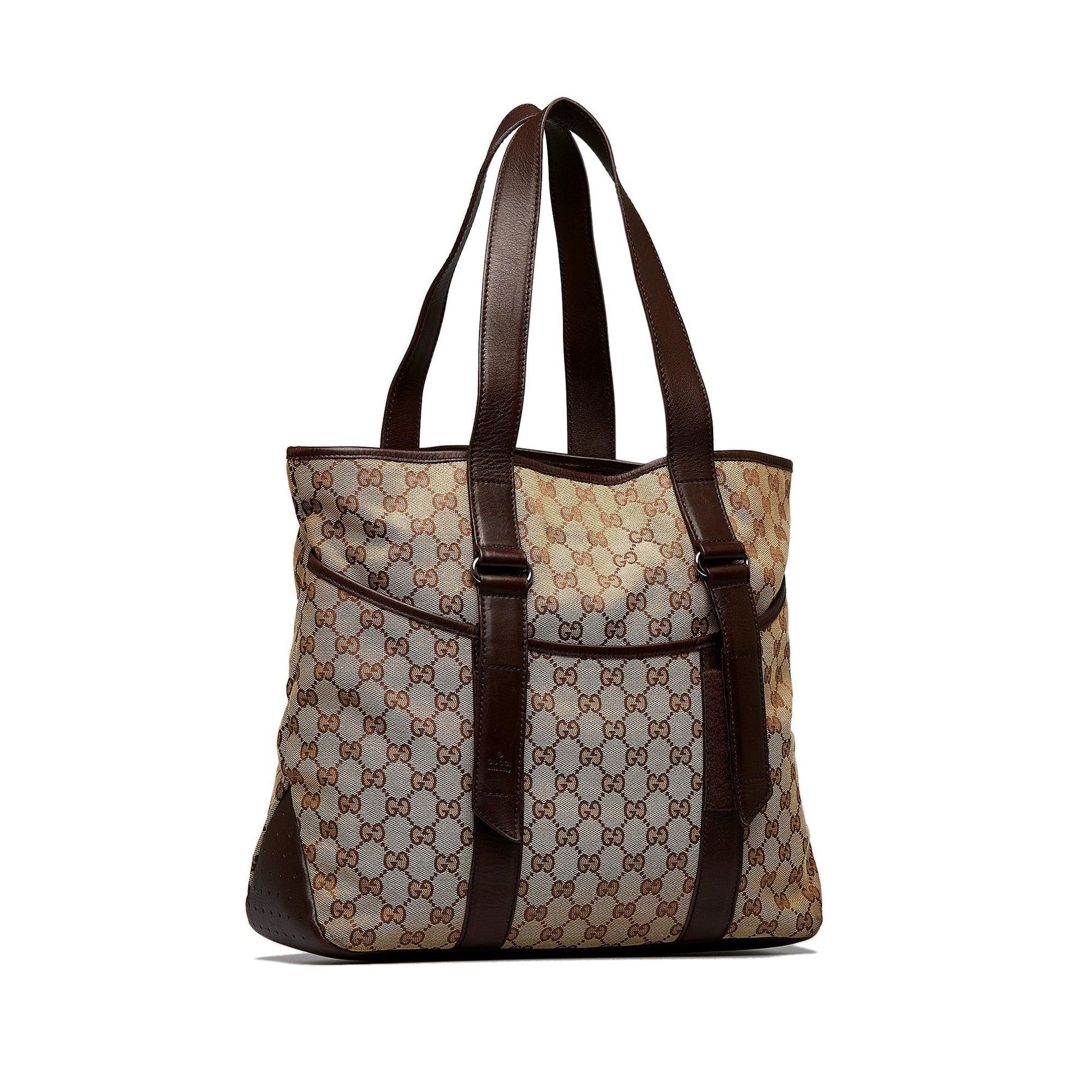 Gucci Leather Canvas Tote