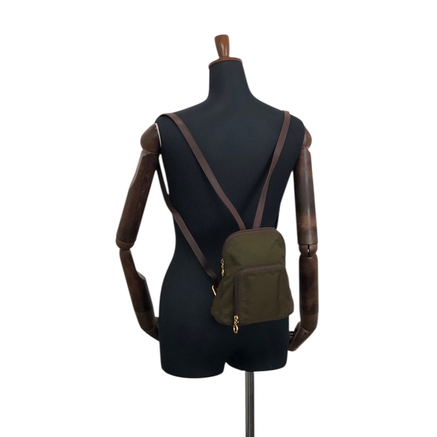 CELINE Circle Logo Backpack Khaki yubkrm