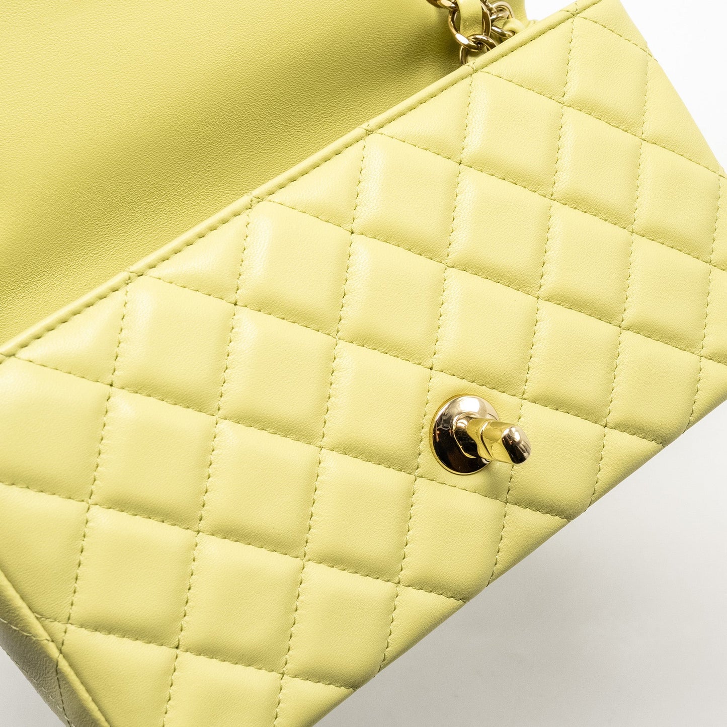 Chanel Mini Rectangular Flap Bag Lambskin Pistachio L (Microchip)