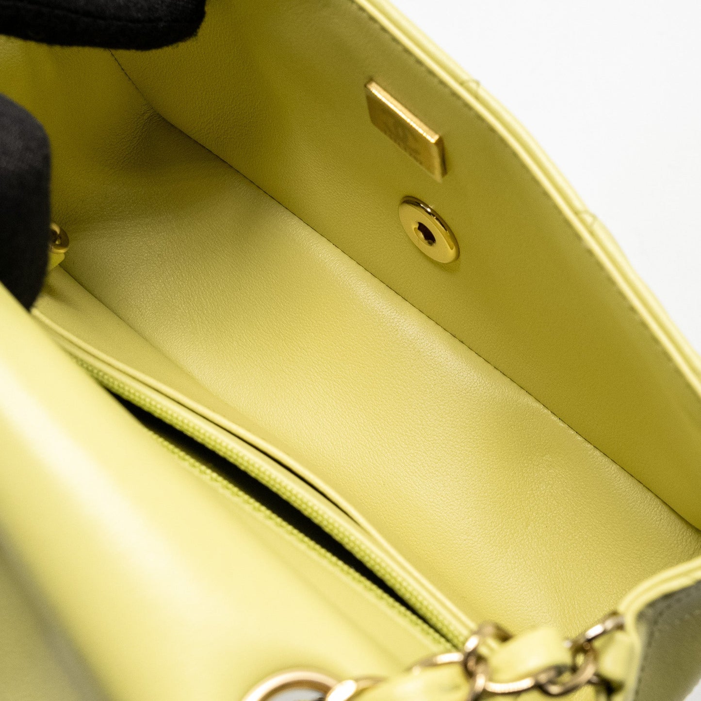Chanel Mini Rectangular Flap Bag Lambskin Pistachio L (Microchip)