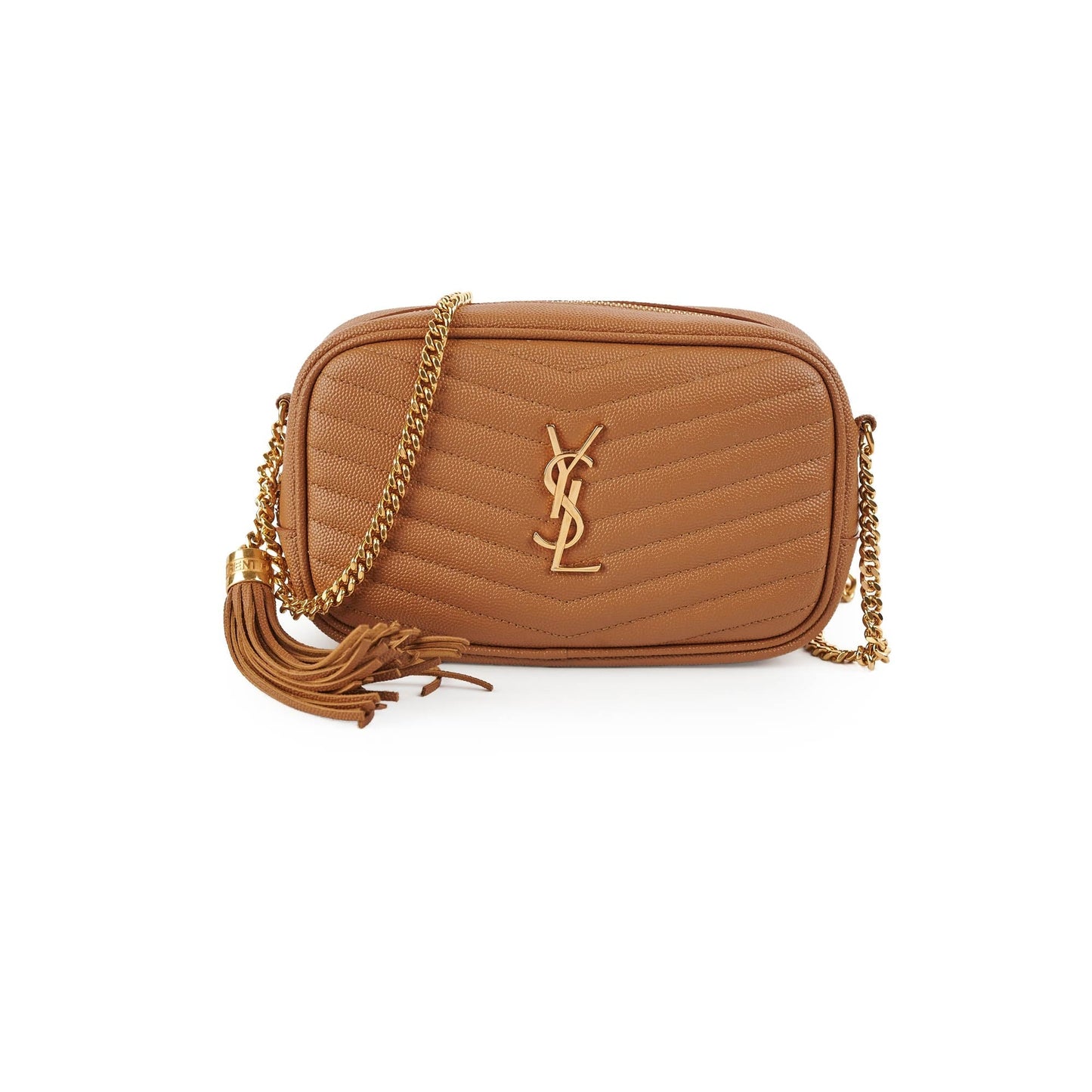 Saint Laurent Mini Lou Tan Crossbody Bag