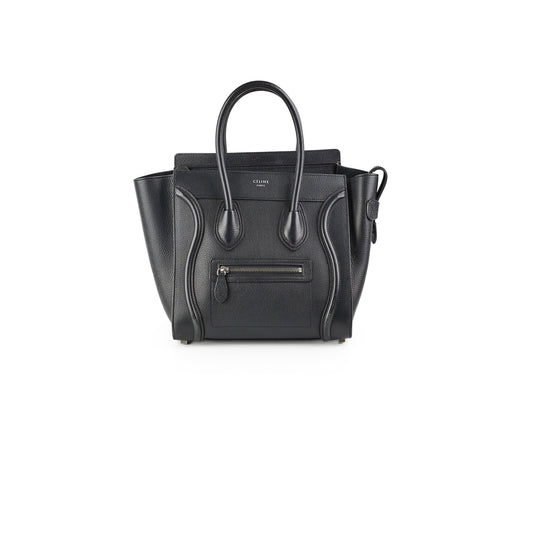 Luxury CELINE Micro Luggage Black Bag