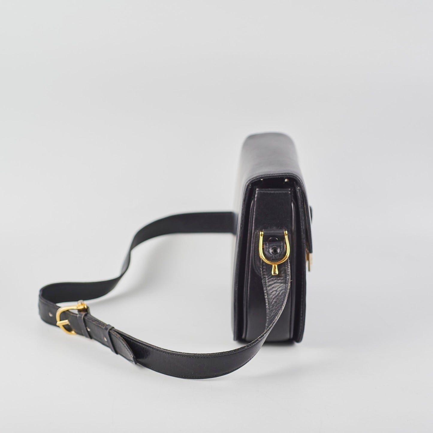 Luxury CELINE Horse Carriage Bag Black
